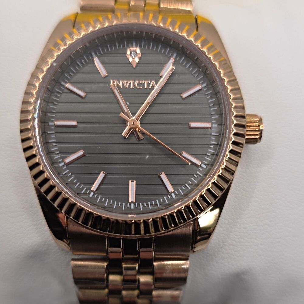 Invicta Quartz Wristwatch, Rose Gold Stainless Bracelet, 69178